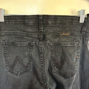 Wrangler Black Washed High-Rise Jeans